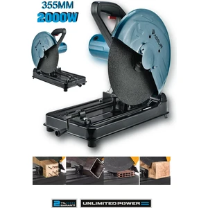 2000W Bakır Sargılı Metal Şanzıman 355 Mm Profil Metal Kesme Makinesi