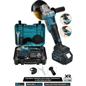 21V Çift Akülü 125mm Kömürsüz Şarjlı Taşlama