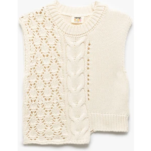 Bisiklet Yaka Örgü Detaylı Basic Triko Süveter