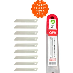 Gfb Kırımsız Maket Bıçağı Yedeği Standart Tek Gövde 18X05 mm 10 Lu Paket