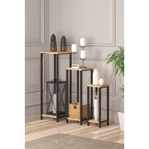 Modern Yan Sehpa Dekoratif  Balkon Salon Metal  Yan Sehpa Standı