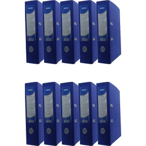 Geniş Plastik Klasör Mavi 10 Lu Paket Tek Ebat Klasör Renkli Kırtasiye Ürünleri