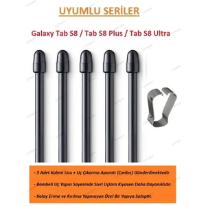 Samsung Galaxy Tab S8 / Tab S8 Plus / Tab S8 Ultra S Pen Kalem Ucu (5 Adet)
