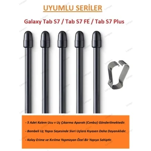 Samsung Galaxy Tab S7 / Tab S7 FE / Tab S7 Plus S Pen Kalem Ucu (5 Adet)