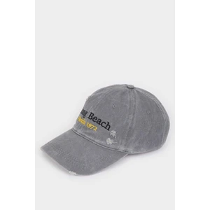 Unisex Nakışlı Jean Beyzbol Basketbol Şapkası B8006AX25SM