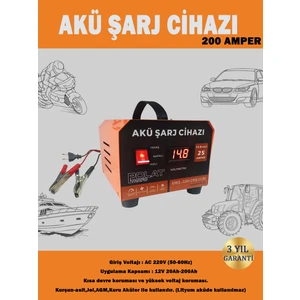 12 Volt 10-200 Amper Akü Şarj Cihazı