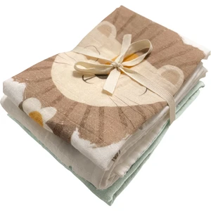 Casadora Baby Simba  Pamuk, Yıkanmış 3'lü Müslin Örtü Seti - 55 x 55CM