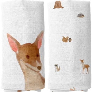 Casadora Baby Forest Amigos 100% Pamuk 2'li Müslin Örtü Seti - 90X90 cm