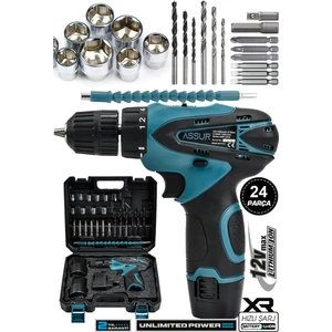 12V Çift Akülü Vidalama Şarjlı Matkap