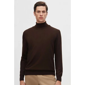 D'S Damat Ds Damat Regular Fit Kahverengi Pamuk Karışımlı Balıkçı Yaka Triko Kazak 5HF06ORT12007