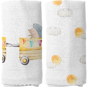 Casadora Baby Loco Voyage 100% Pamuk 2'li Müslin Örtü Seti - 90X90 cm