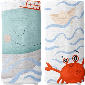 Casadora Baby Boubou 100% Pamuk 2'li Müslin Örtü Seti - 90X90 cm