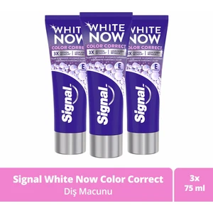 White Now Color Correct Uzun Süren Beyazlık Diş Macunu 75 ml X3