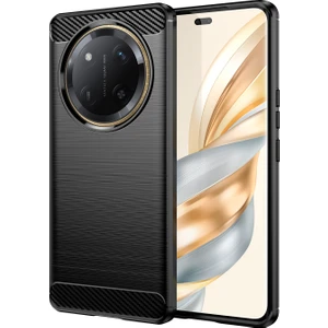 Honor Magic7 Lite 5g Karbon Fiber Doku Fırçalanmış Anti Parmak Izi Telefon Arka Kapak (Yurt Dışından)