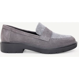 Keçe Detaylı Deri Loafer