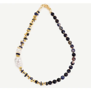 İnci Detaylı Sodalit Kolye