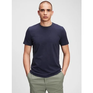 Erkek Lacivert Bisiklet Yaka Basic T-Shirt