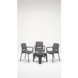 Viva 3 Kişilik Bahçe-Balkon-Teras Seti - Antrasit