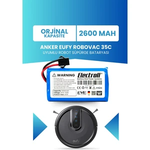 Eufy Robovac 35c Uyumlu Batarya (ORJİNAL KAPASİTE) 2600mah Pil Robot Süpürge Batarya Değişimi