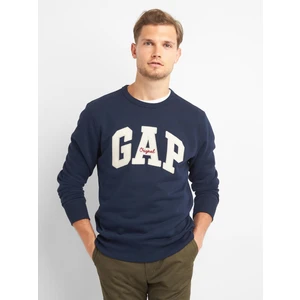 Erkek Lacivert Gap Logo Bisiklet Yaka Sweatshirt
