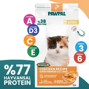 Tavuklu Süper Premium Yavru Kedi Maması 2 kg - Düşük Tahıllı