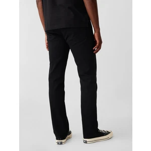 Erkek Siyah Straight Denim Jean Pantolon