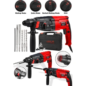 Assur Plus Profesyonel Metal Şanzıman Kırıcı Delici Hilti Darbeli Matkap 2-28MM