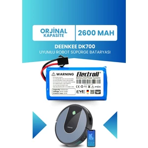 Deenkee Dk700 Uyumlu Batarya (ORJİNAL KAPASİTE) 2600mah Pil Robot Süpürge Batarya Değişimi