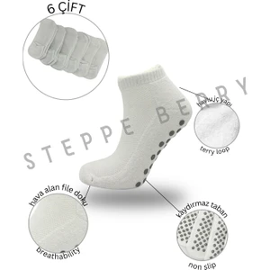 Steppe Berry 6'lı Kadın Pilates Yoga Çorabı