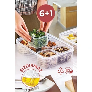 Grimor Life 7 Parça Sızdırmaz Hava Almaz Saklama Kabı Seti-kahvaltı Piknik Seti-derin Dondurucu Ve Mikrodalga