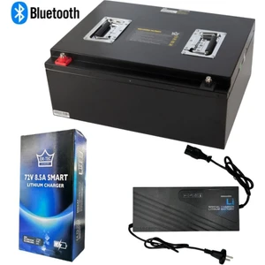 Ortec 72V 50AH Lifepo4 Bluetooth Özellikli - 72V 8.5A Li-Ion ve Lifepo4 Şarj Cihazı Seti