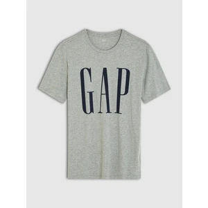 Erkek Gri Gap Logo Kısa Kollu T-Shirt