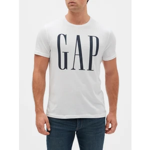 Erkek Beyaz Gap Logo Kısa Kollu T-Shirt