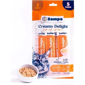 Creamy Delight Tavuklu & Tuna Balıklı Kedi Krema Ödül Maması - 16G x 5