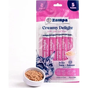 Creamy Delight Ton Balıklı & Somonlu Kedi Krema Ödül Maması – 16gr x 5