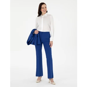 Pierre Cardin Kadın Saks Flare Fit Kumaş Pantolon 50290397-Vr045