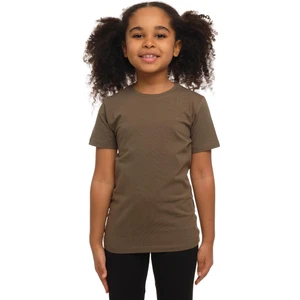 Kamuflaj Yeşil Basic Unisex Çocuk Sıfır Yaka Kısa Kollu Tişört