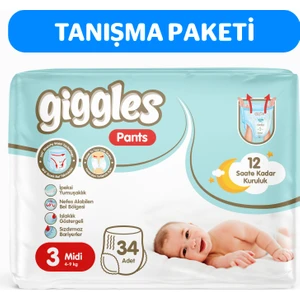 Pants Külotlu Bebek Bezi 3 Numara Midi 34 Adet