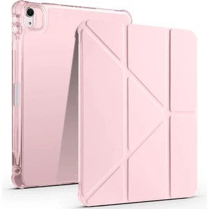 Apple iPad 10.nesil 10.9 (2022) Yatay ve Dikey Standlı Antişok Köşe Korumalı Kalemlikli Origami Slikon Kılıf A2696 A2757 A2777 A3162