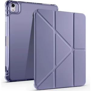 Apple iPad 10.nesil 10.9 (2022) Yatay ve Dikey Standlı Antişok Köşe Korumalı Kalemlikli Origami Slikon Kılıf A2696 A2757 A2777 A3162