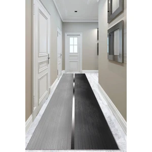 Viva Home Antrasit Kaymaz Modern Kesme Rulo Özel Ölçülü Yolluk AR1411
