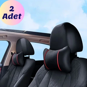 Araç Boyun Yastığı, Araba Koltuk Başlığı, Ortopedik Boyun Yastığı, Oto Koltuk Başlığı, Oto Boyun Yastığı, Siyah, 2 Adet