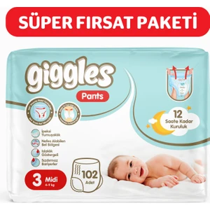 Pants Külotlu Bebek Bezi 3 Numara Midi 102 Adet