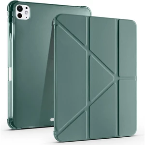 Apple iPad Pro 11 M5 (2025) Yatay ve Dikey Standlı Antişok Köşe Korumalı Kalemlikli Origami Slikon Kılıf 