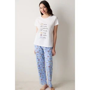 Pamuklu Bow Of The Day Pantolon Çok Renkli Pijama Takımı