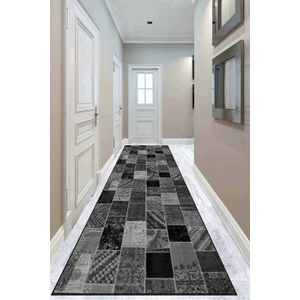 Viva Home Füme Kaymaz Patchwork Kesme Rulo Özel Ölçülü Yolluk AR321