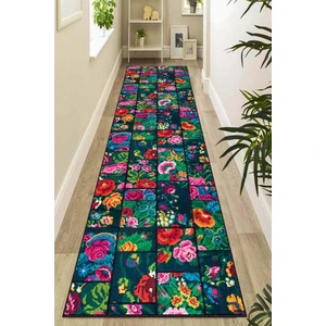 Renkli Kaymaz Patchwork Kesme Rulo Özel Ölçülü Yolluk AR667