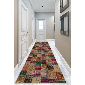 Renkli Kaymaz Patchwork Kesme Rulo Özel Ölçülü Yolluk AR267