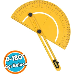 Plastik Açı Bulucu Ölçer Gönye 0-180° Derinlik Kare Köşe Cetvel Ölçme Kaynakçı Mimar Marangoz Çizim
