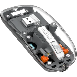 M377 Ultra Sessiz 3 Bağlantı Modlu 2xbluetooth Kablosuz Bağlantı + 2.4gh Gaming Type-C Şarjlı Mouse Siyah